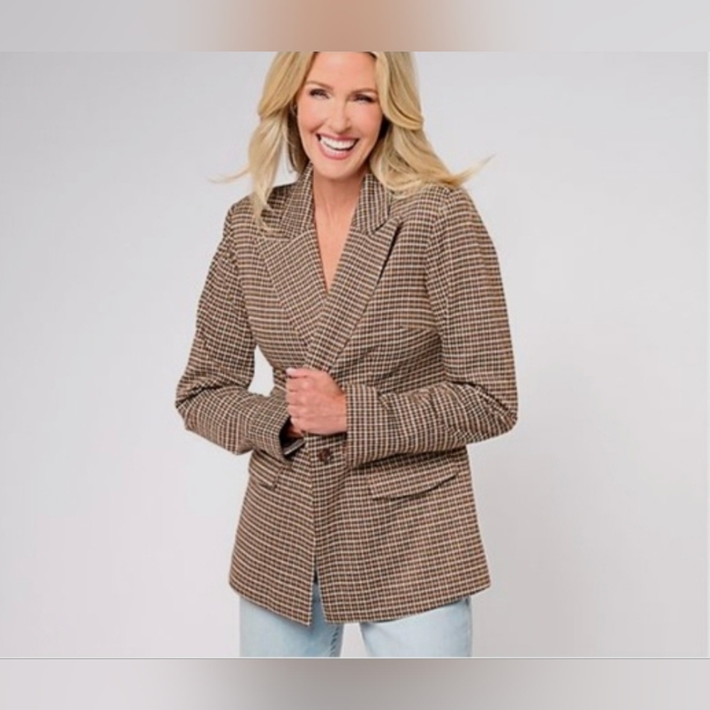 Studio Park x Courtney Khondabi Blazer Brown Check Large